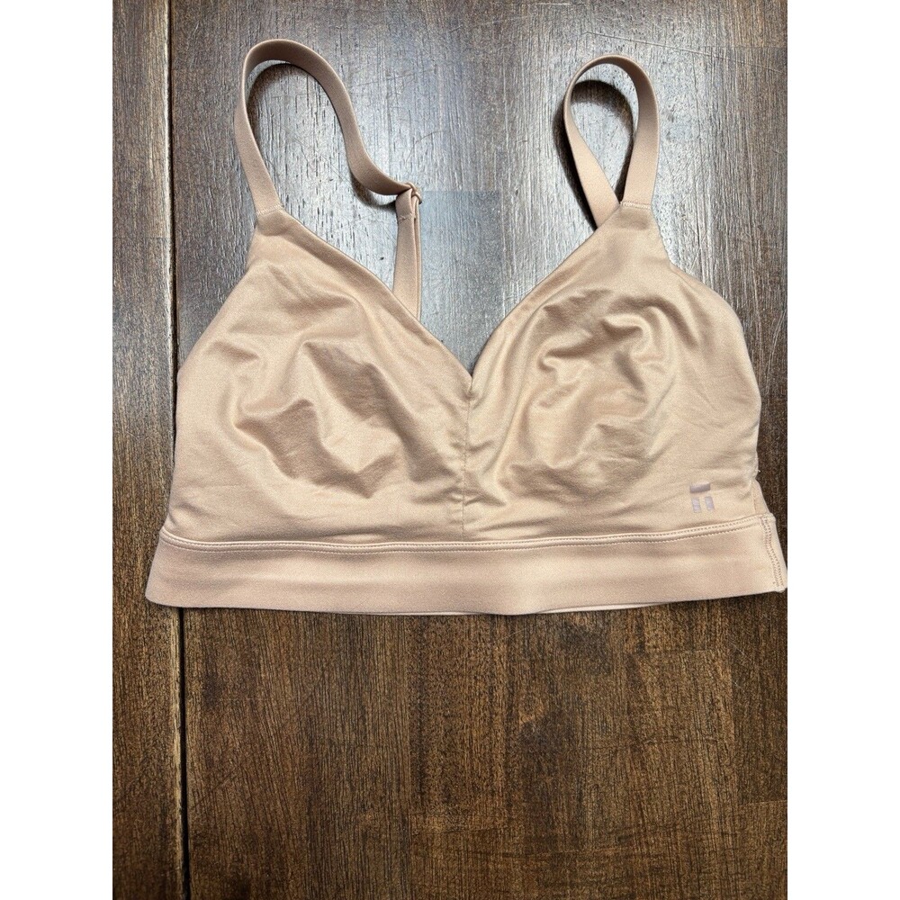 Tommy John Second Skin Triangle Bralette Nude Beige Wireless Bra XS D-DD/D-E